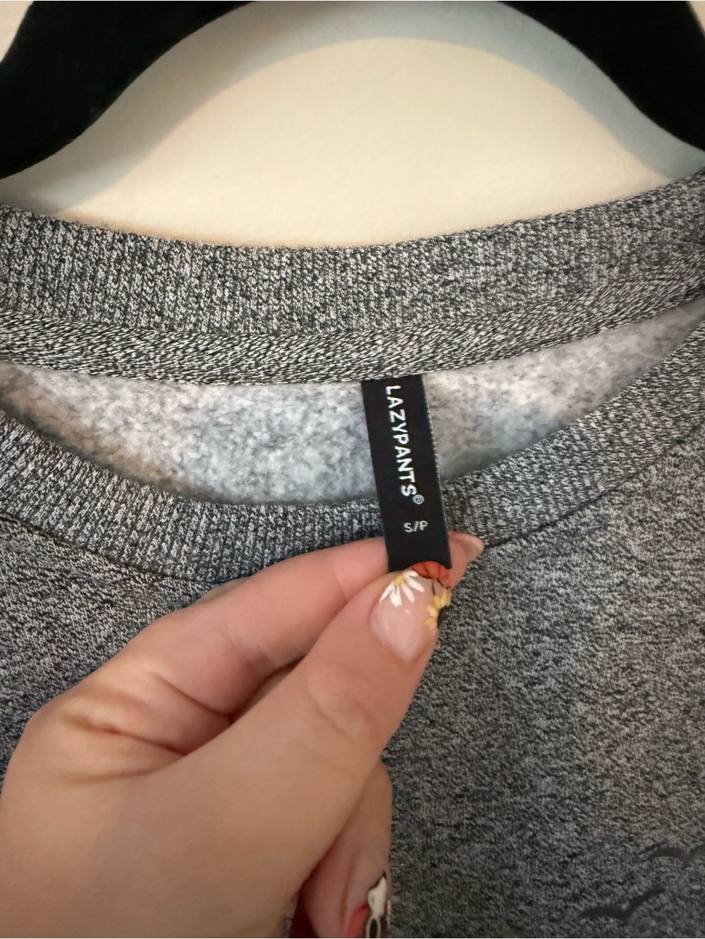 112. Lazypants Grey Crewneck - Picture 3 of 4